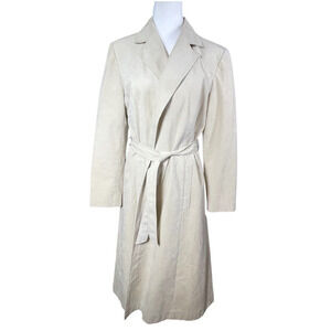 Classic Women's Cream Trench Coat with Belt